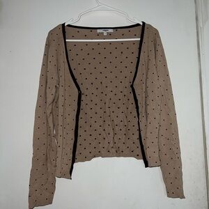 Vertigo Paris Beige Polka Dot Cardigan
